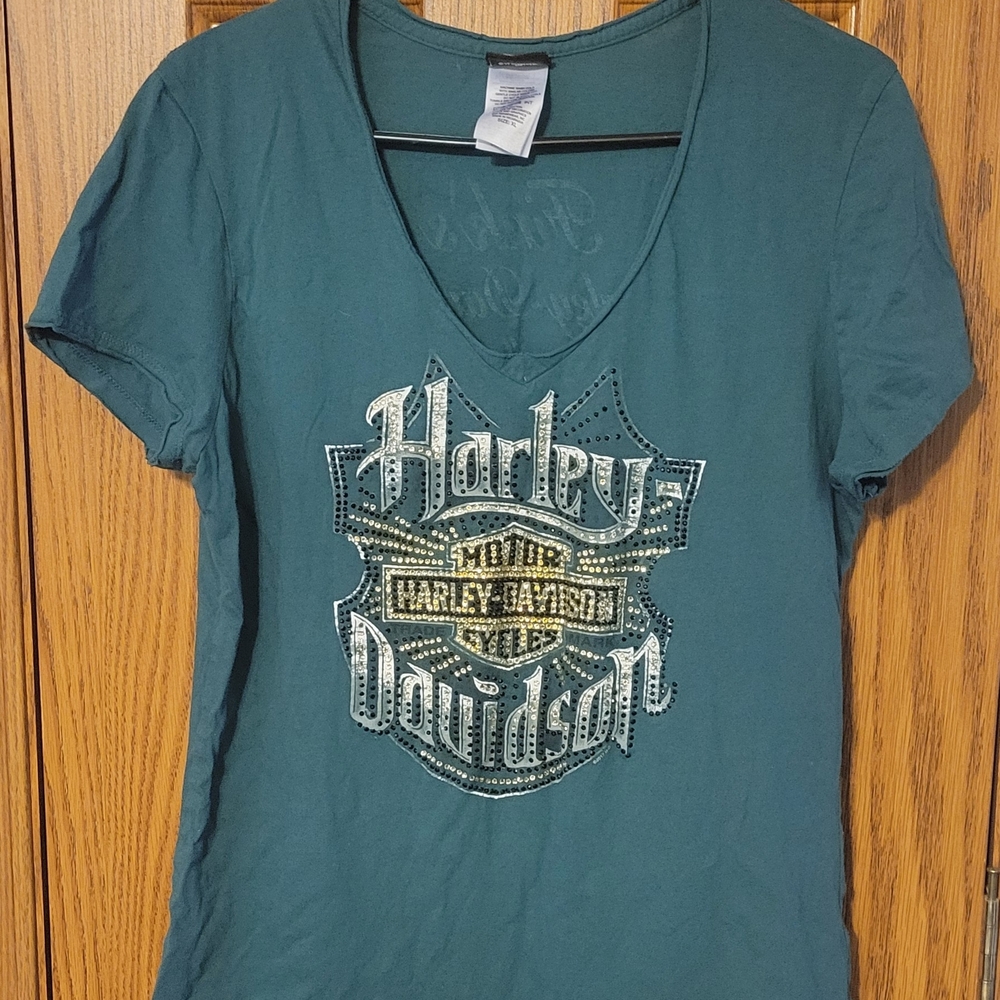 Harley-Davidson Green Graphic Short Sleeve T-Shirt